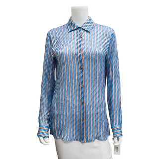 DRIES VAN NOTEN | Clavelly Striped Textile Button-Up Blouse