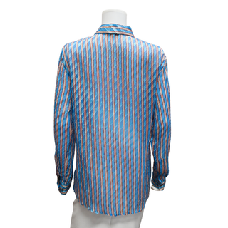 DRIES VAN NOTEN | Clavelly Striped Textile Button-Up Blouse