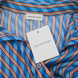 DRIES VAN NOTEN | Clavelly Striped Textile Button-Up Blouse