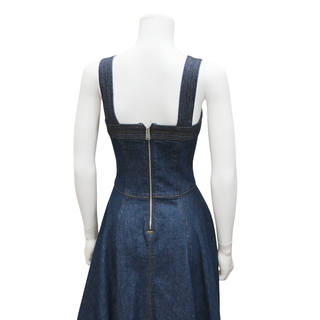 SIMKHAI | Cici Denim Bustier Midi Dress