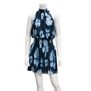 Janie Navy Blue Floral Mini Dress