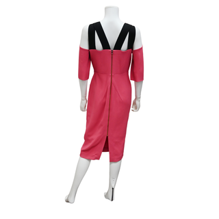 ROLAND MOURET | Keeling Pink Midi Sheath Dress