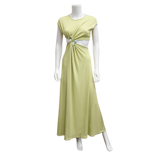 CHRISTOPHER ESBER | Light Green Ribbed Maxi Dress