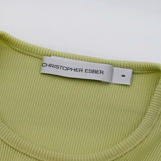 CHRISTOPHER ESBER | Light Green Ribbed Maxi Dress