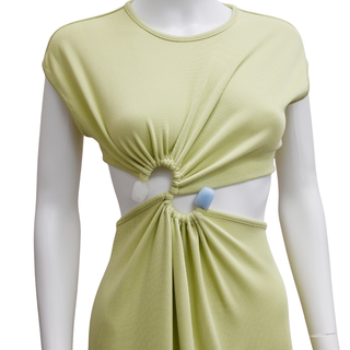 CHRISTOPHER ESBER | Light Green Ribbed Maxi Dress