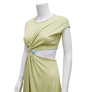 CHRISTOPHER ESBER | Light Green Ribbed Maxi Dress