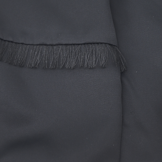 CHANEL | Midnight Satin Fringed Trim Pants