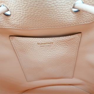 BURBERRY | Peach Pink Small TB Drawstring Bucket Bag