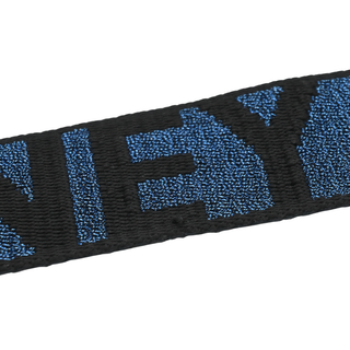 STELLA MCCARTNEY | Blue Metallic Logo Canvas Crossbody Bag