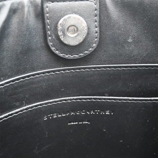 STELLA MCCARTNEY | Blue Metallic Logo Canvas Crossbody Bag