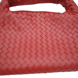 BOTTEGA VENETA | Red Intrecciato Leather Hobo Bag