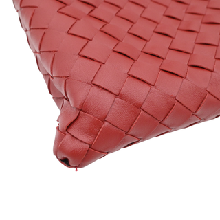 BOTTEGA VENETA | Red Intrecciato Leather Hobo Bag