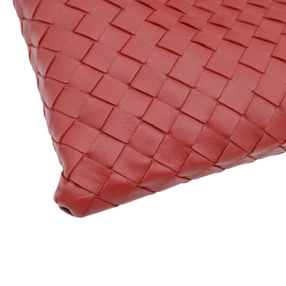 BOTTEGA VENETA | Red Intrecciato Leather Hobo Bag