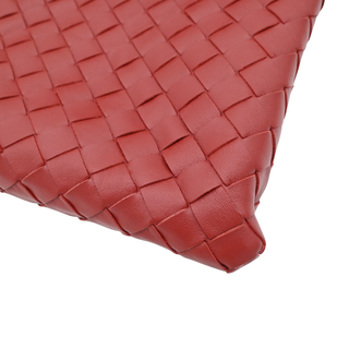 BOTTEGA VENETA | Red Intrecciato Leather Hobo Bag