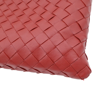 BOTTEGA VENETA | Red Intrecciato Leather Hobo Bag