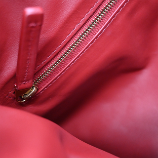 BOTTEGA VENETA | Red Intrecciato Leather Hobo Bag