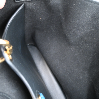 FERRAGAMO | Black Pebbled Leather Glam Top Handle Bag