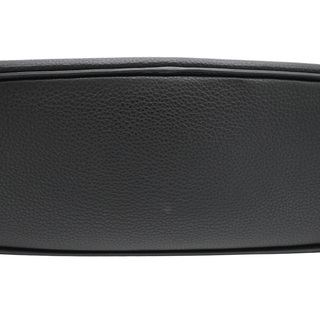 FERRAGAMO | Black Pebbled Leather Glam Top Handle Bag
