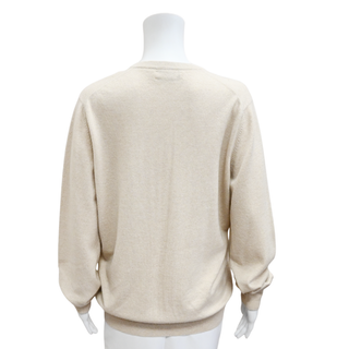 BRUNELLO CUCINELLI | Beige Cashmere Knit Sweater