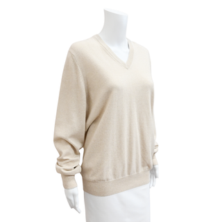BRUNELLO CUCINELLI | Beige Cashmere Knit Sweater