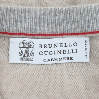 BRUNELLO CUCINELLI | Beige Cashmere Knit Sweater