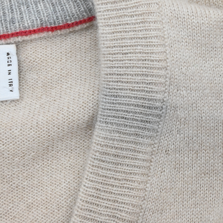 BRUNELLO CUCINELLI | Beige Cashmere Knit Sweater