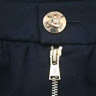 LOUIS VUITTON | Black Zip A-Line Skirt