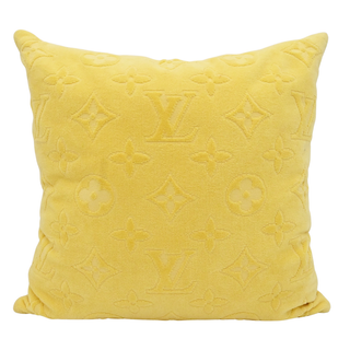 LVacation Yellow Monogram Beach Pillow
