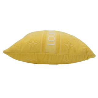LVacation Yellow Monogram Beach Pillow