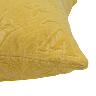 LVacation Yellow Monogram Beach Pillow