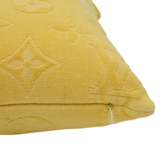 LVacation Yellow Monogram Beach Pillow