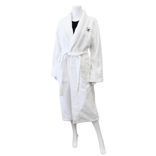 CHANEL | White CC Logo Plush Bath Robe
