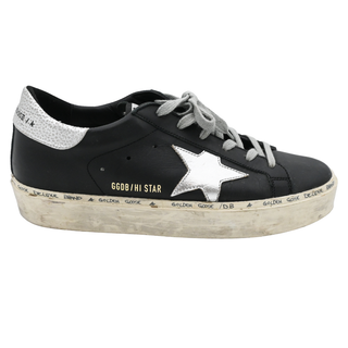 Hi Star Black Leather Platform Sneakers