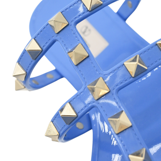 Blue Rockstud Jelly Rubber Sandals