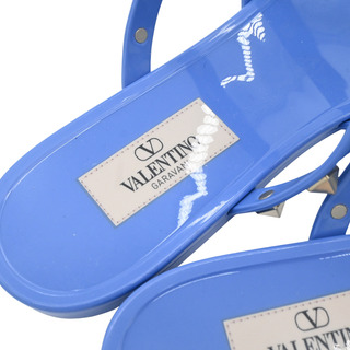Blue Rockstud Jelly Rubber Sandals