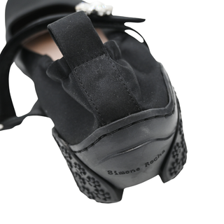 Ballet Runner Black Satin Mary Jane Heels