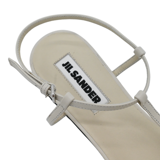 Cage Off-White Pointed Strappy Flats