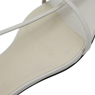 Cage Off-White Pointed Strappy Flats