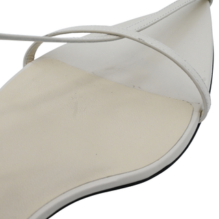 Cage Off-White Pointed Strappy Flats