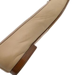 Dark Beige Leather CC Ballet Flats