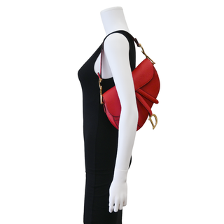 Red Leather Saddle Bag