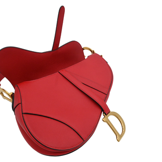 Red Leather Saddle Bag