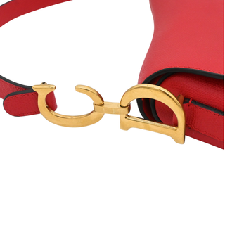 Red Leather Saddle Bag