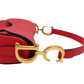 Red Leather Saddle Bag