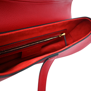 Red Leather Saddle Bag