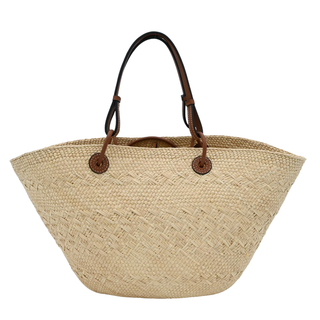 Anagram Iraca Palm Basket Bag