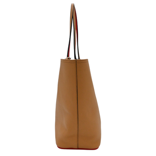 CHRISTIAN LOUBOUTIN | Cabata Tan Grained Leather Spike Tote Bag