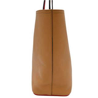 CHRISTIAN LOUBOUTIN | Cabata Tan Grained Leather Spike Tote Bag