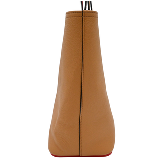 CHRISTIAN LOUBOUTIN | Cabata Tan Grained Leather Spike Tote Bag