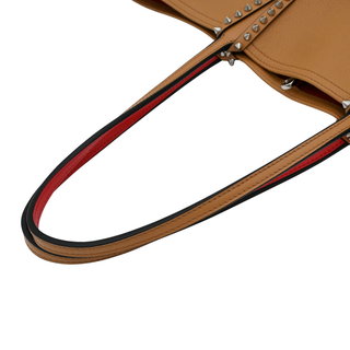 CHRISTIAN LOUBOUTIN | Cabata Tan Grained Leather Spike Tote Bag